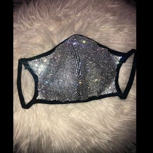 Rhinestone face mask